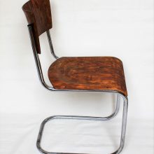 Chromovaná židle bez područek