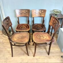 4 pcs of antique bent chairs